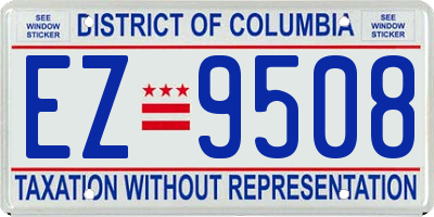 DC license plate EZ9508