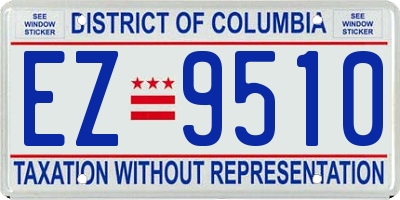 DC license plate EZ9510