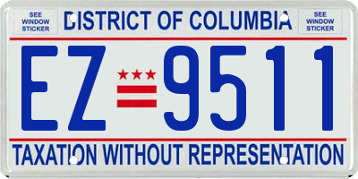 DC license plate EZ9511