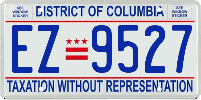 DC license plate EZ9527