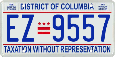 DC license plate EZ9557