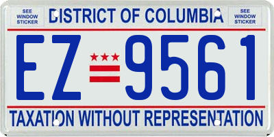 DC license plate EZ9561