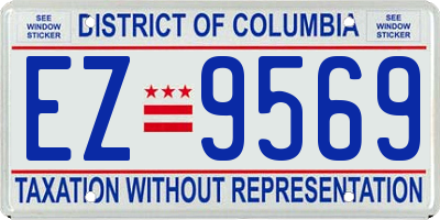 DC license plate EZ9569