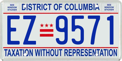 DC license plate EZ9571