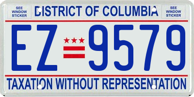 DC license plate EZ9579