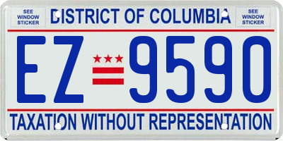 DC license plate EZ9590