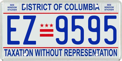 DC license plate EZ9595