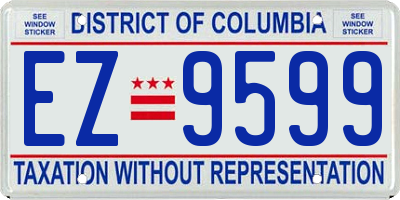 DC license plate EZ9599