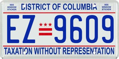 DC license plate EZ9609