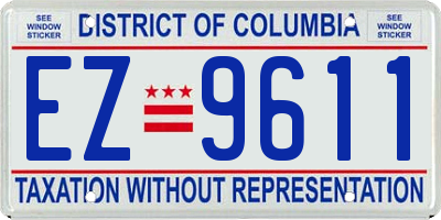 DC license plate EZ9611