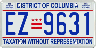 DC license plate EZ9631