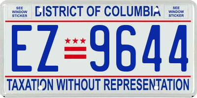 DC license plate EZ9644