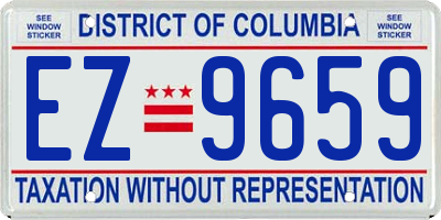 DC license plate EZ9659