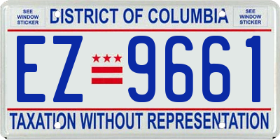 DC license plate EZ9661