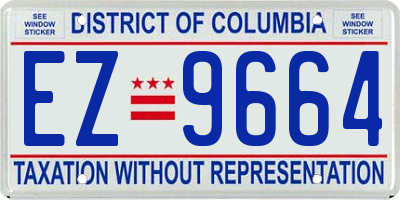 DC license plate EZ9664