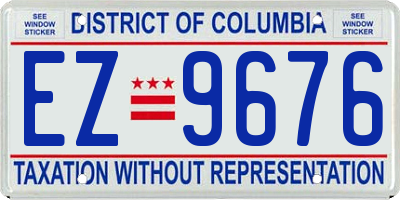 DC license plate EZ9676