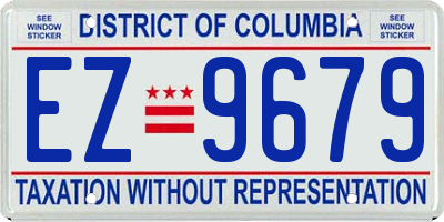 DC license plate EZ9679