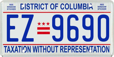 DC license plate EZ9690