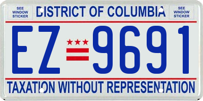 DC license plate EZ9691