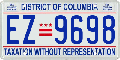 DC license plate EZ9698