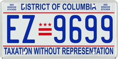 DC license plate EZ9699