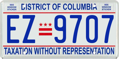 DC license plate EZ9707