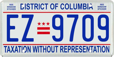 DC license plate EZ9709