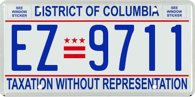 DC license plate EZ9711