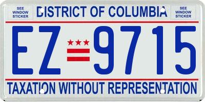 DC license plate EZ9715