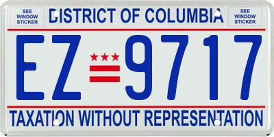 DC license plate EZ9717