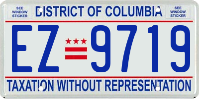 DC license plate EZ9719