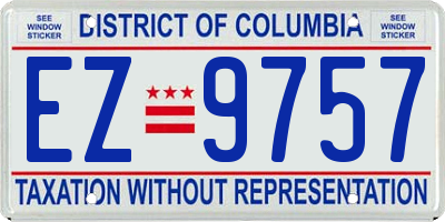 DC license plate EZ9757