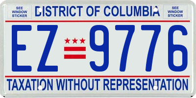 DC license plate EZ9776