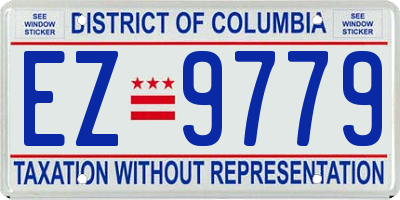 DC license plate EZ9779