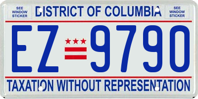 DC license plate EZ9790