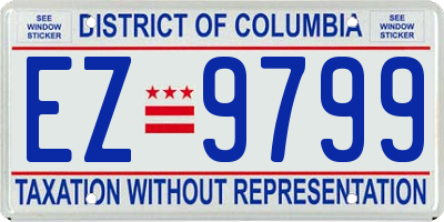 DC license plate EZ9799