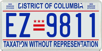 DC license plate EZ9811