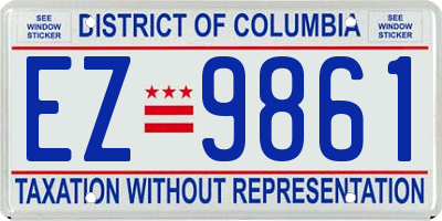 DC license plate EZ9861