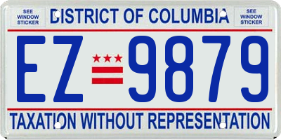 DC license plate EZ9879