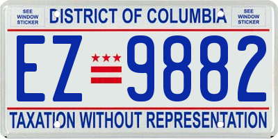 DC license plate EZ9882