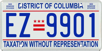 DC license plate EZ9901