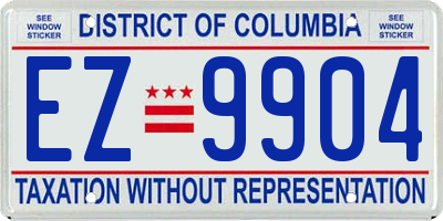 DC license plate EZ9904