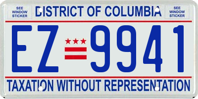 DC license plate EZ9941