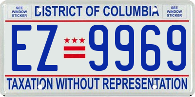 DC license plate EZ9969