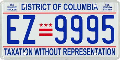 DC license plate EZ9995