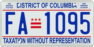 DC license plate FA1095