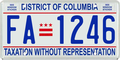 DC license plate FA1246