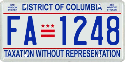 DC license plate FA1248