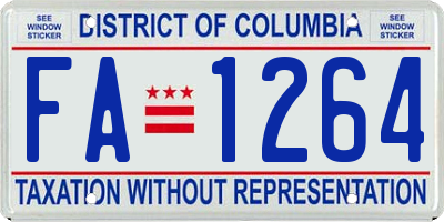 DC license plate FA1264