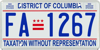 DC license plate FA1267